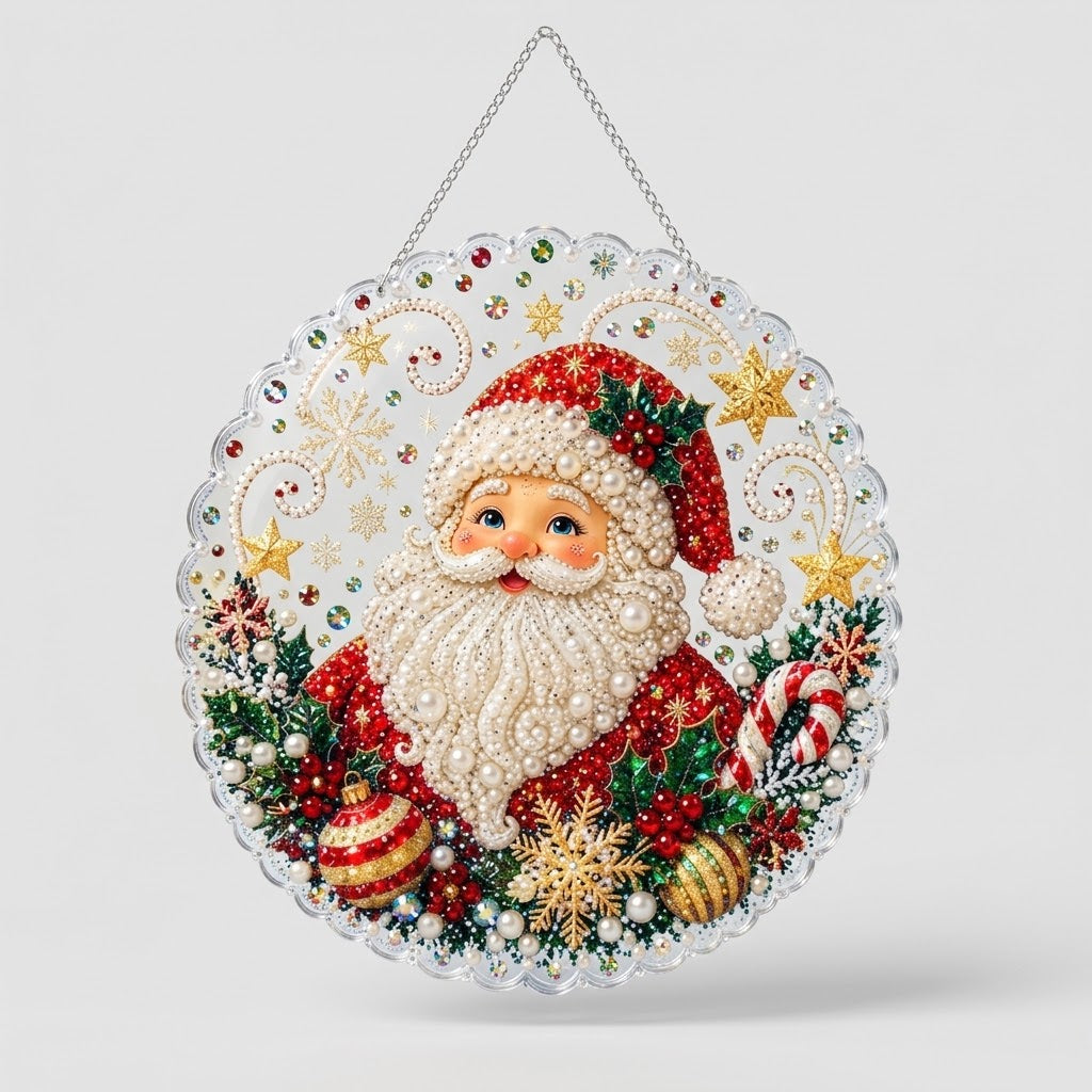 Diamond-Art Weihnachtsornament-Bastelset mit Strass und Perlen -    Zorenza