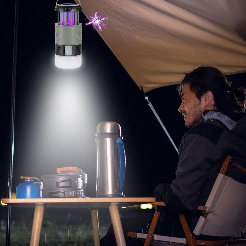 Mückenlampe Solar mit UV-Licht und LED-Taschenlampe -    Zorenza