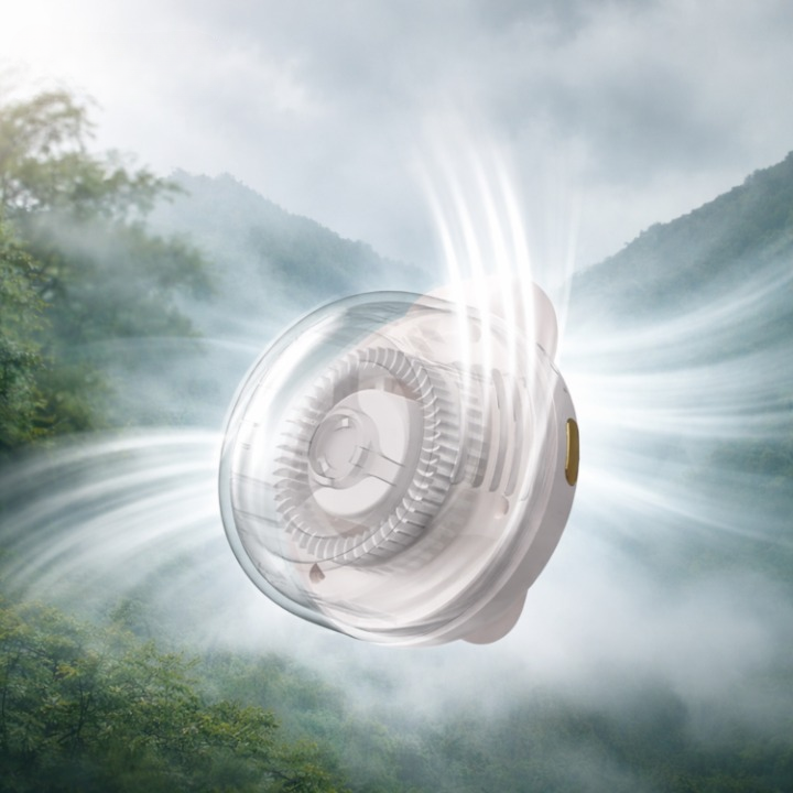 Clip-Ventilator mit 360° Airflow – Leise & Tragbar Zorenza