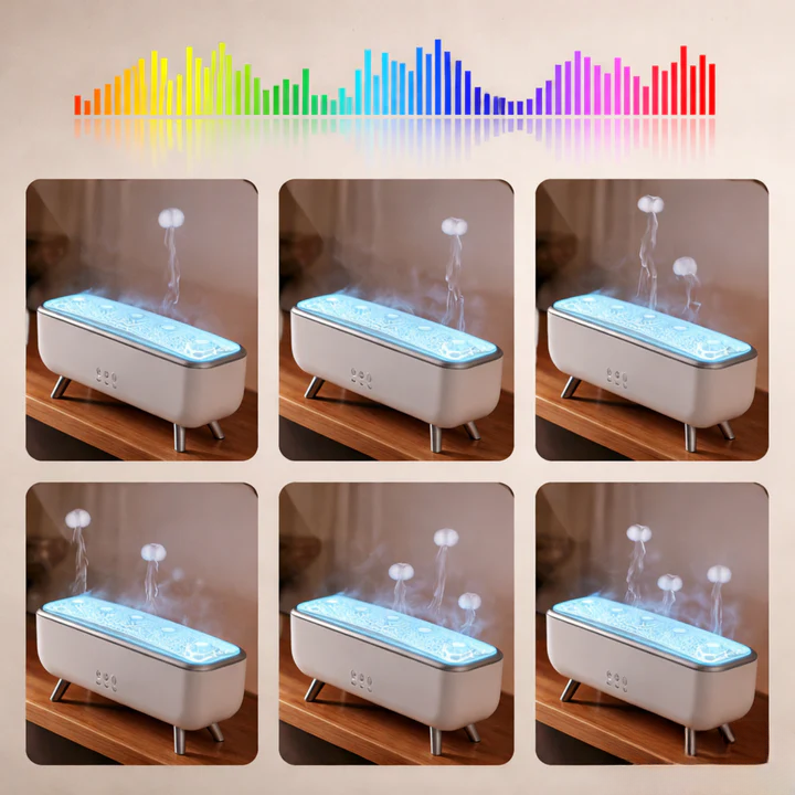 Aroma-Diffuser mit Quallen-Nebeleffekt und LED-Licht Zorenza
