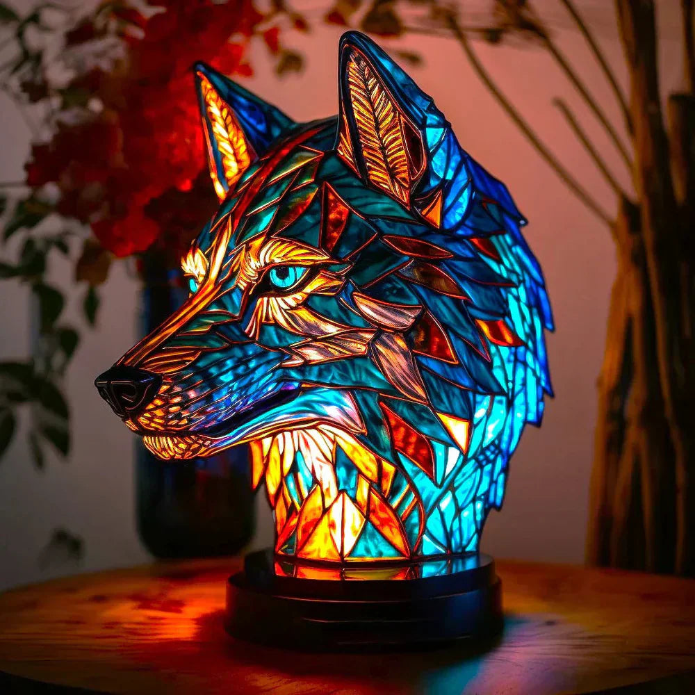 Tiffany Tierlampe Buntglas – Handgefertigt mit warmem Licht -    Zorenza