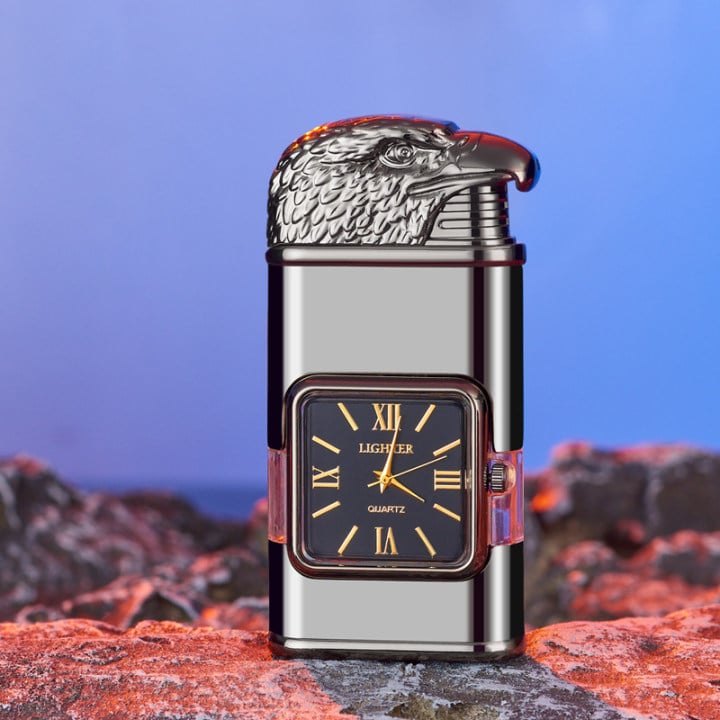 Feuerzeug mit Uhr – Vintage Design und verstellbare Flamme -    Zorenza