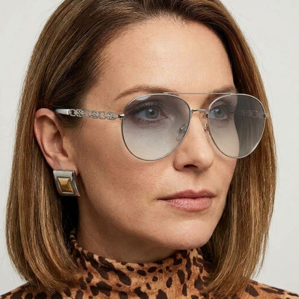 Sonnenbrille mit Kettendetail – Polarisiert mit UV400-Schutz -    Zorenza