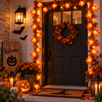 Herbstblätter-Lichterkette LED mit Ahornblättern -    Zorenza