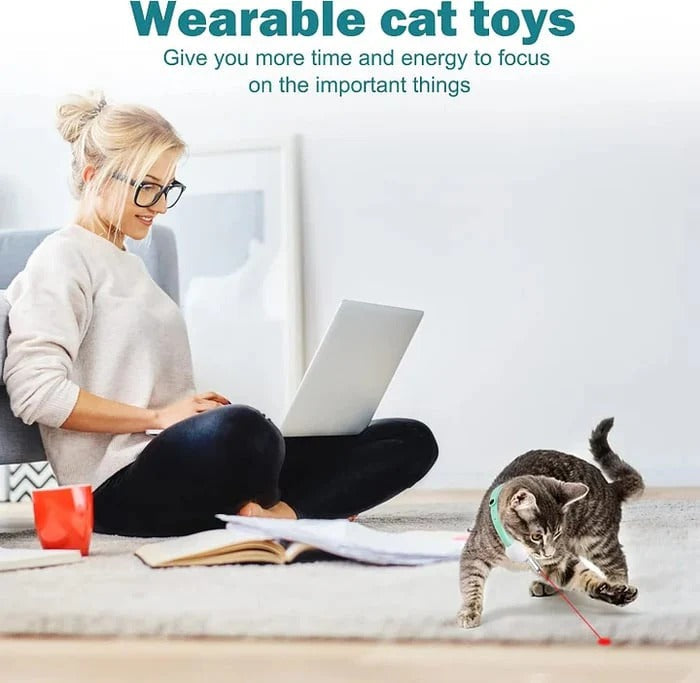 Automatisches Laser-Spielhalsband für Katzen – Aktiv Auch Ohne Aufsicht Zorenza