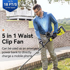 Mobiler Taillen-Ventilator mit Klammer – Hands-Free Kühlung -    Zorenza