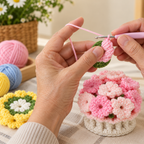 Häkel-Set Blumen-Untersetzer mit Anleitung -    Zorenza