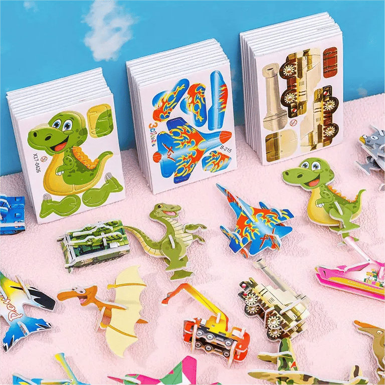 3D Cartoon Puzzle-Set – Pädagogisches Bastelpuzzle für Kinder -    Zorenza