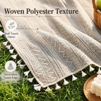 Picknickdecke mit Boho-Muster und Fransen – Polyester -    Zorenza