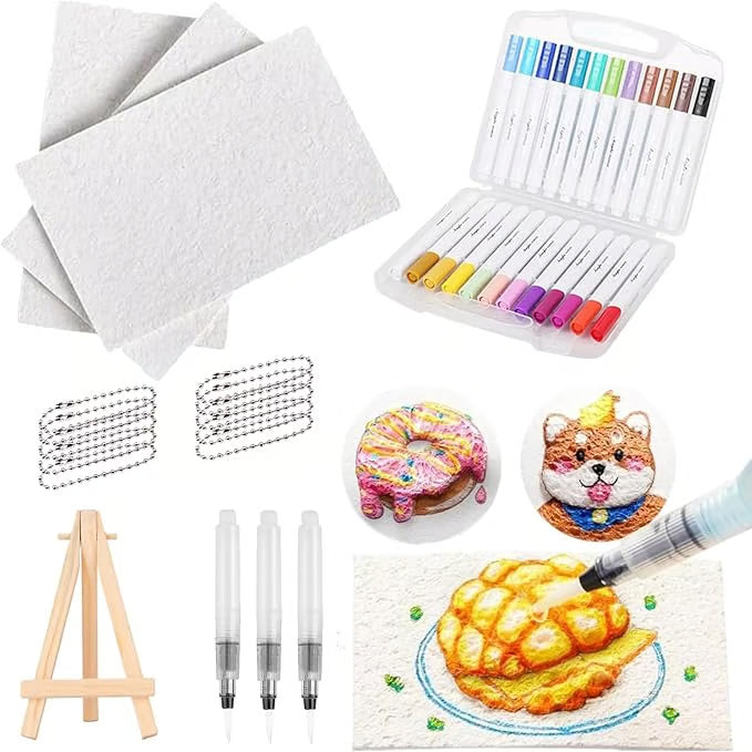 3D-Schaum-Malset mit Strukturpapier und Zubehör -    Zorenza