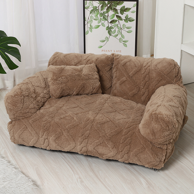 Plüsch Hundebett mit erhöhtem Rand – Beruhigendes Kuschelsofa Zorenza