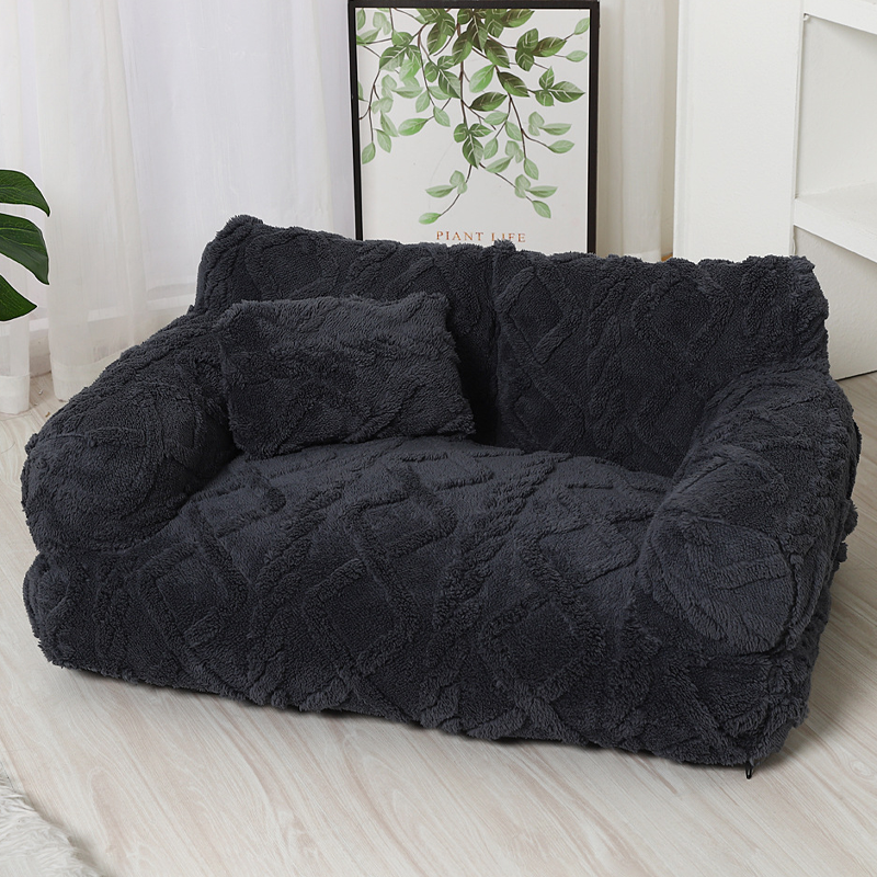 Plüsch Hundebett mit erhöhtem Rand – Beruhigendes Kuschelsofa Zorenza