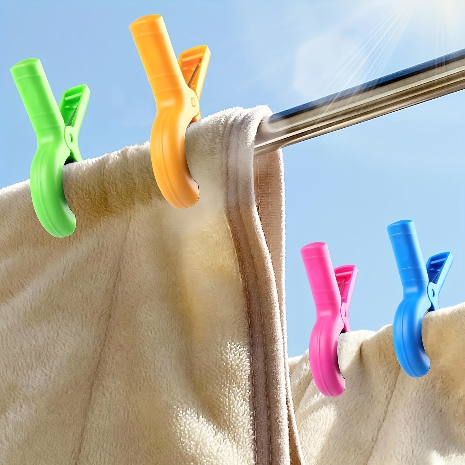 Wäscheklammern für HandtücherWindfest für Strand und Picknick -    Zorenza