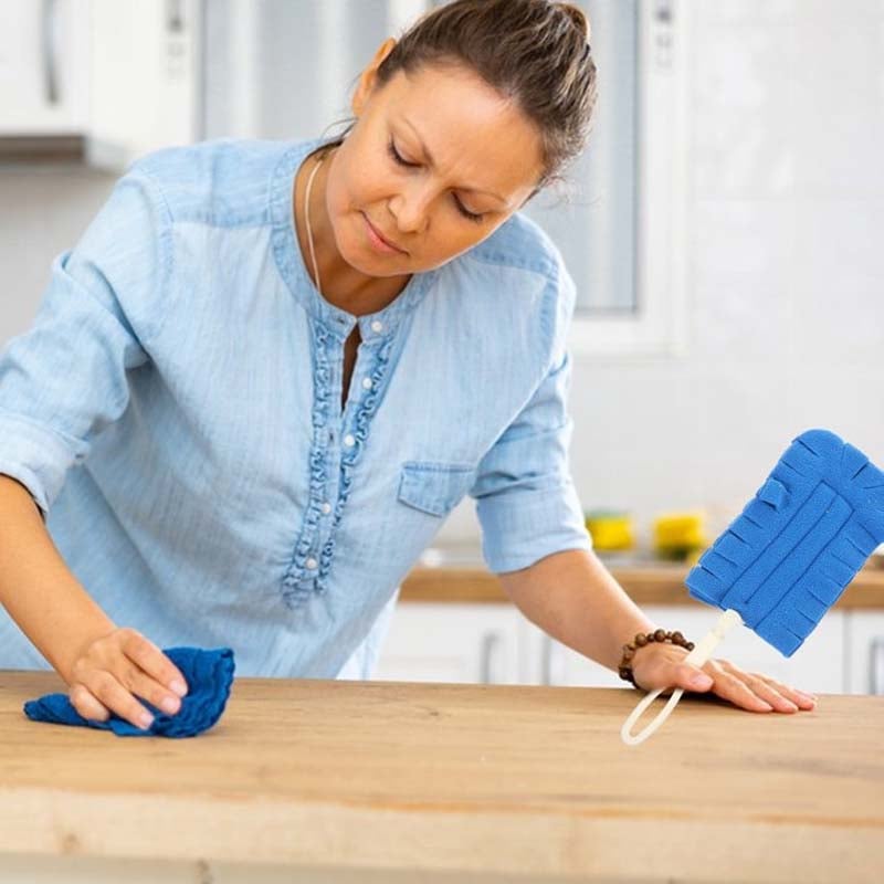 Staubwedel Chenille Mikrofaser – 5 Farben mit ergonomischem Griff -    Zorenza