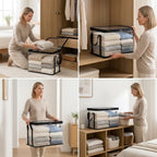 Kleideraufbewahrungsbox Transparent mit Doppelreißverschluss -    Zorenza