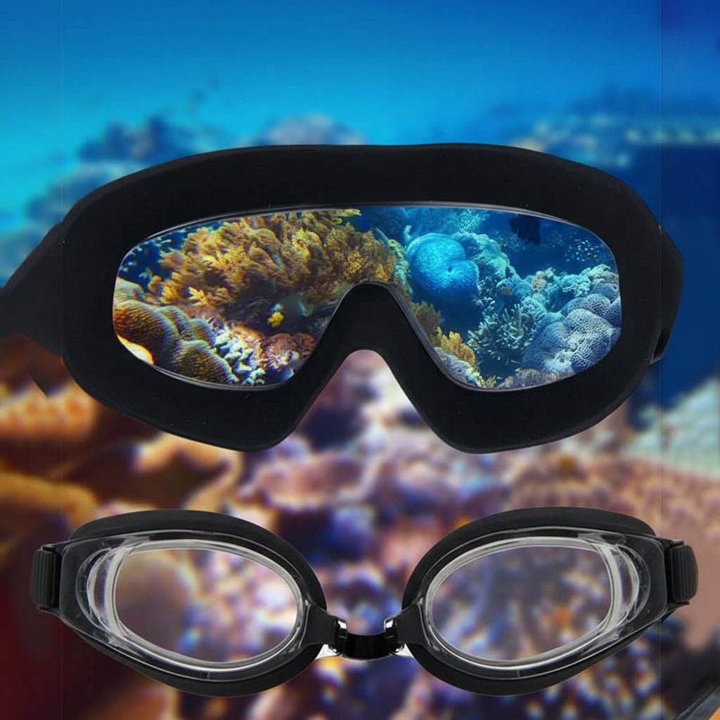 Schwimmbrille mit 180°-Sichtfeld und Antibeschlag-Linse -    Zorenza