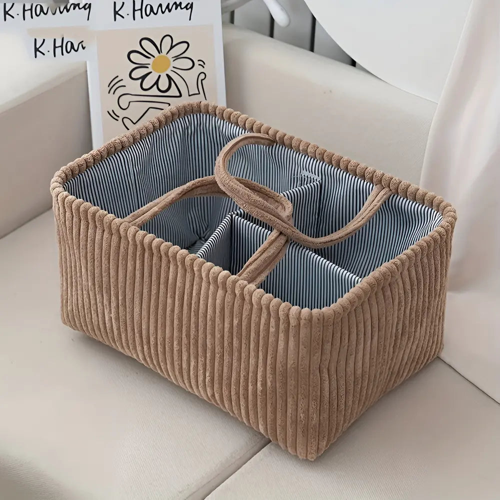 Aufbewahrungskorb aus Polyester mit Fächern Zorenza