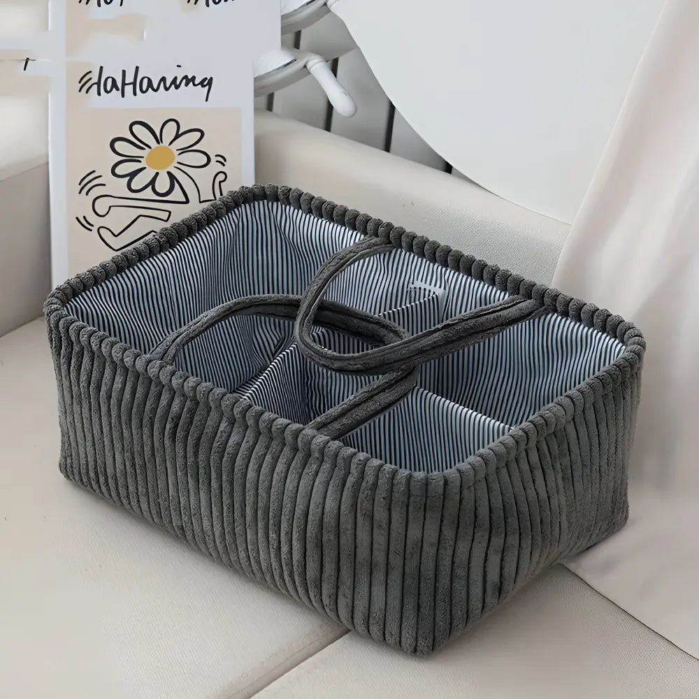 Aufbewahrungskorb aus Polyester mit Fächern Zorenza