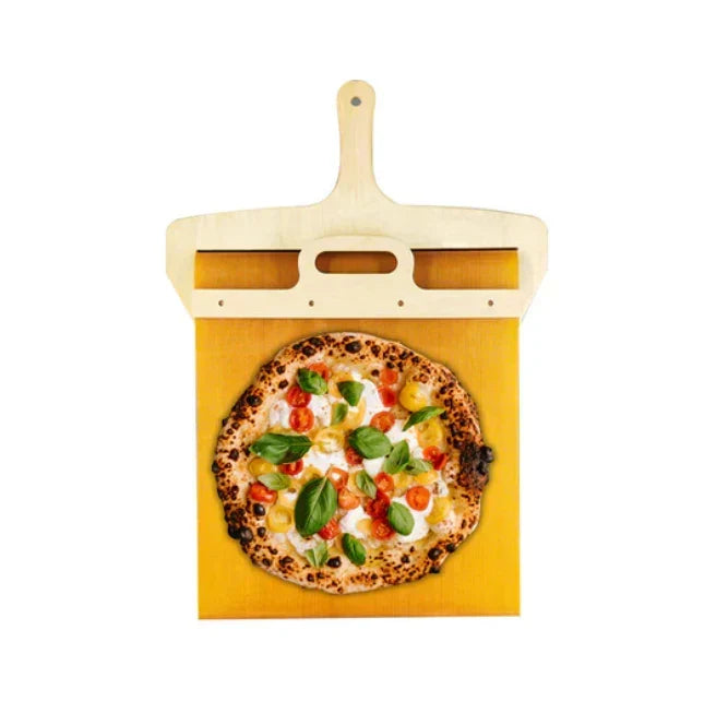 Pizzaheber Holz mit Edelstahl-Klinge – Profi-Design -    Zorenza