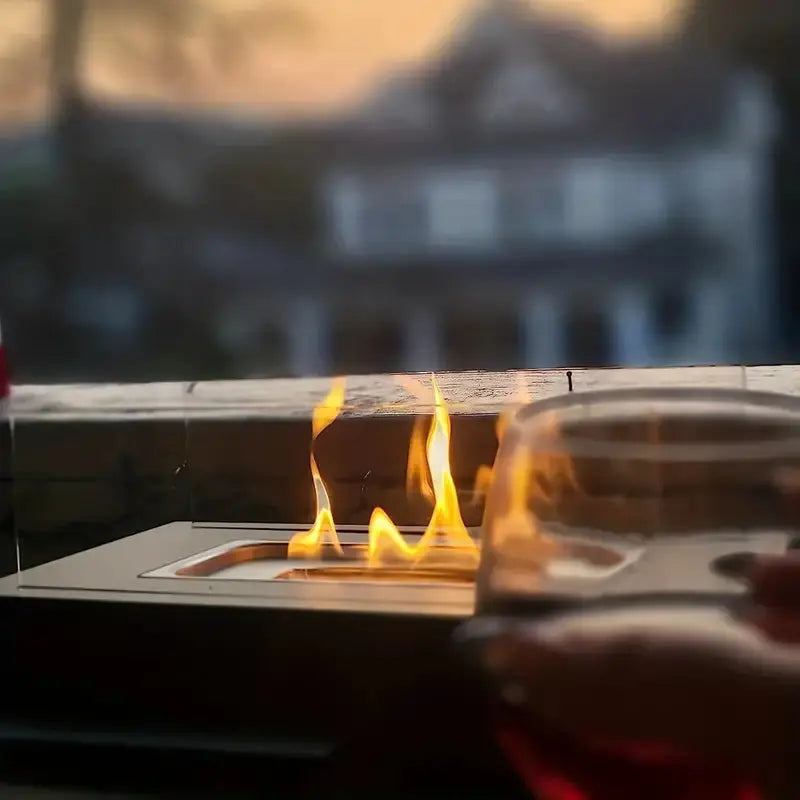 Bio-Ethanol-Tischkamin mit Glasscheiben Zorenza