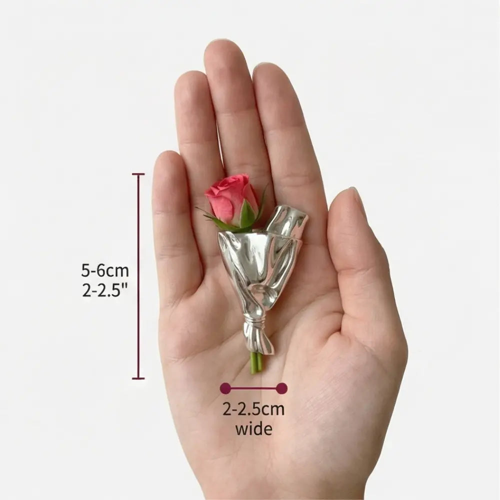 Blumenvase-Brosche mit kleiner Öffnung für frische Stiele Zorenza