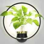 Botanische Wandleuchte mit integriertem Pflanzenelement Zorenza