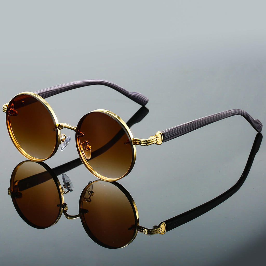 Retro Sonnenbrille mit rundem Gestell -    Zorenza