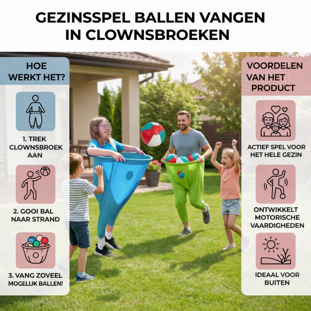 Vangspel Speelbroek für aktives Familiespiel im Garten -    Zorenza