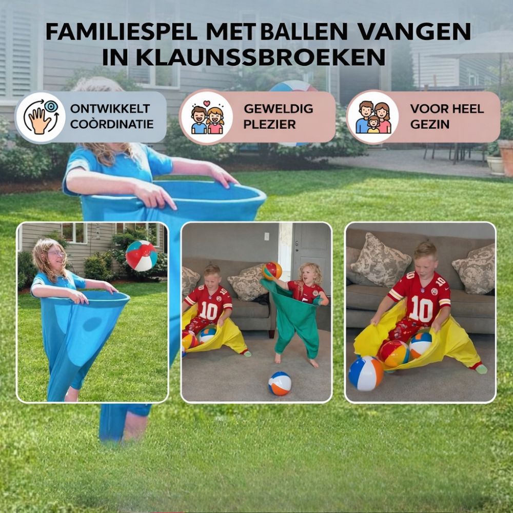 Vangspel Speelbroek für aktives Familiespiel im Garten -    Zorenza