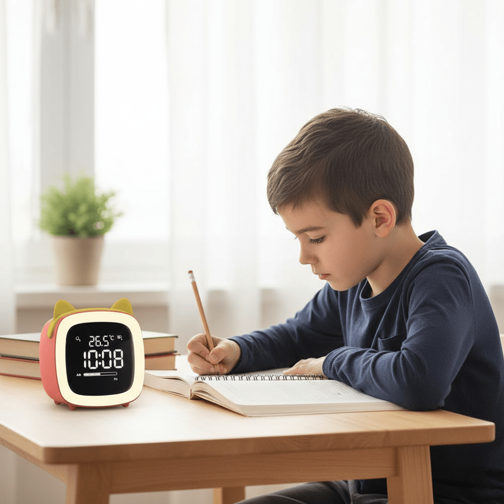 Kinderwecker LED mit Nachtlicht Tiermotiv -    Zorenza