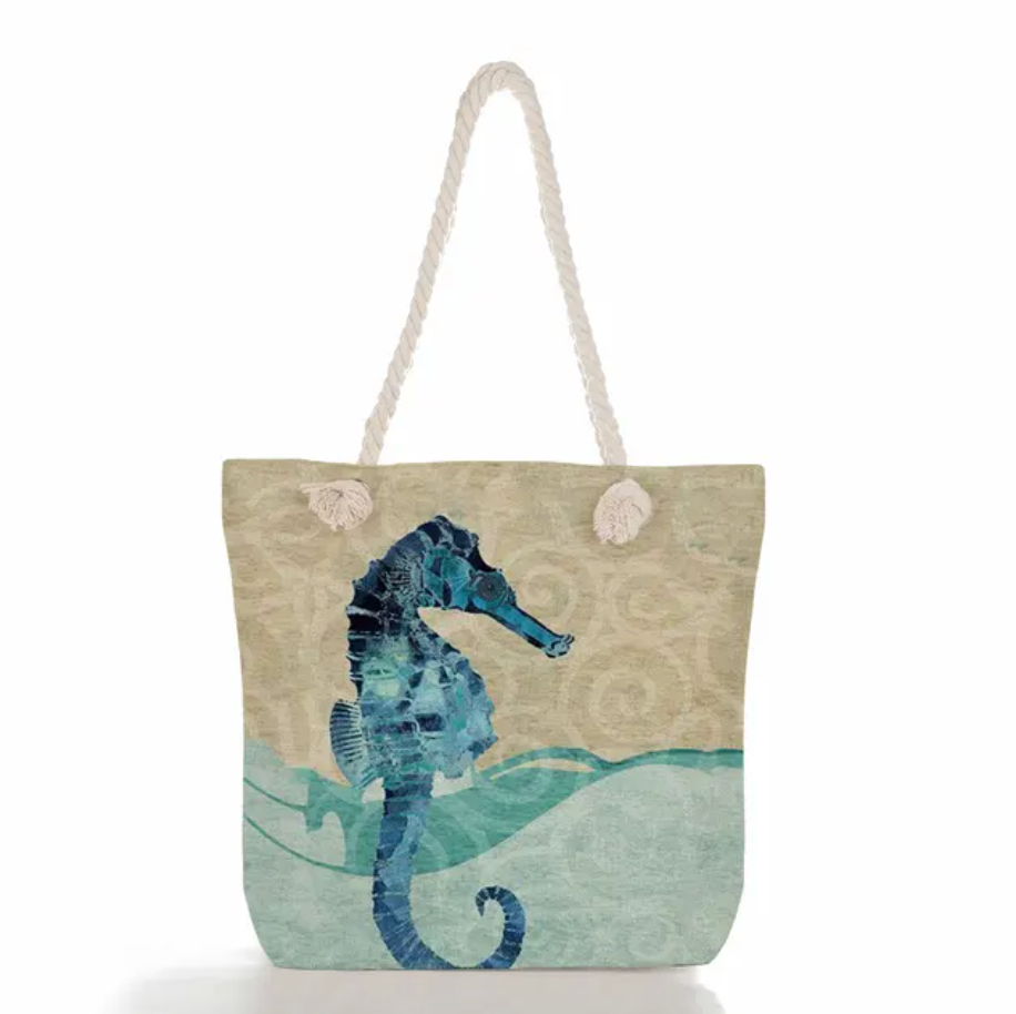 Strandtasche Leinen mit Meeresmotiv -    Zorenza