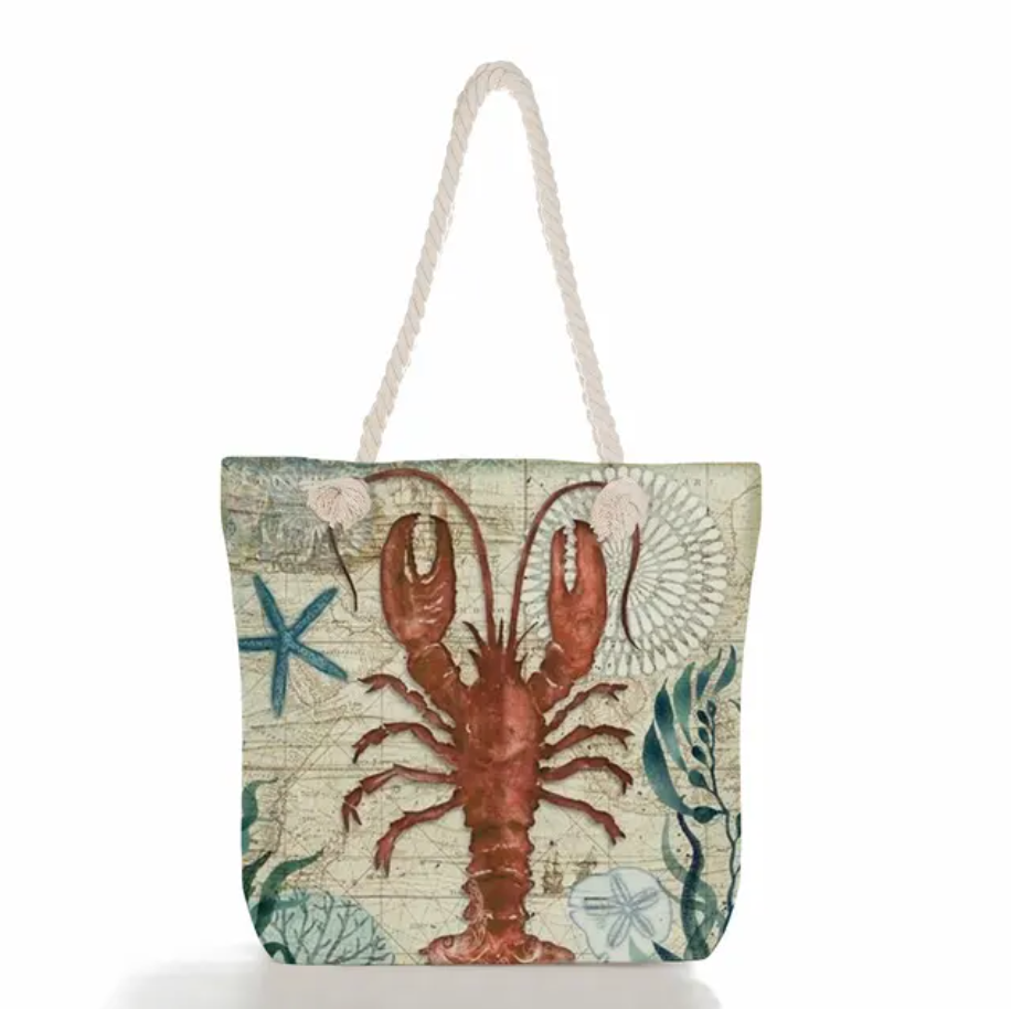 Strandtasche Leinen mit Meeresmotiv -    Zorenza