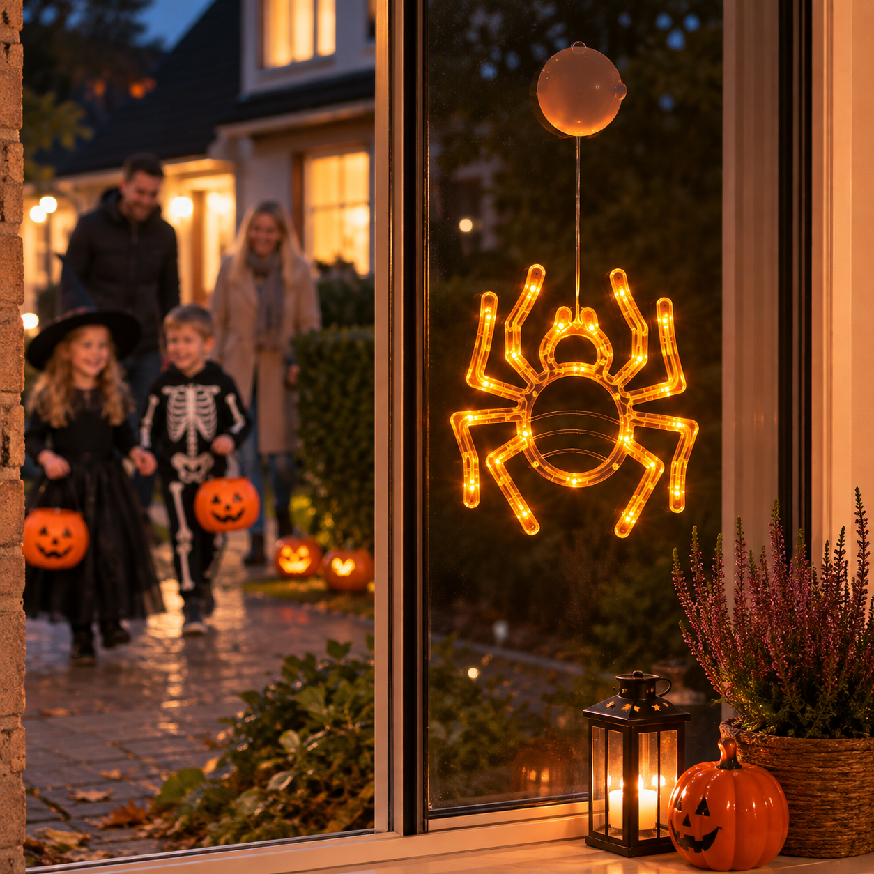 LED Fenstersilhouette Halloween batteriebetrieben -    Zorenza