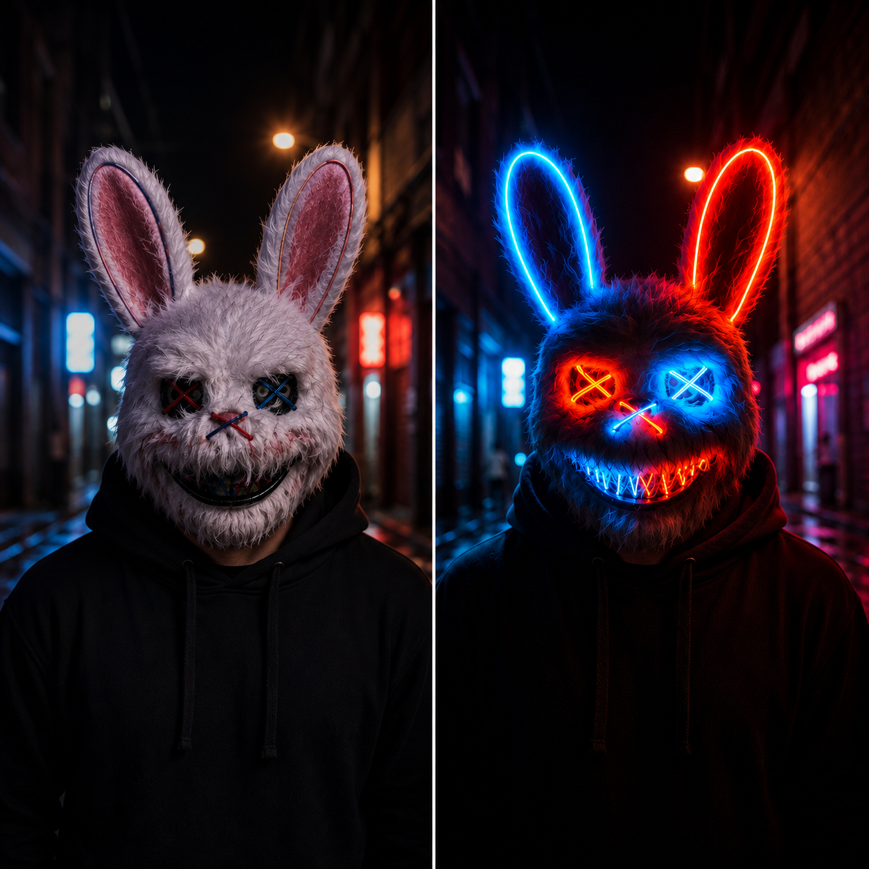 LED-Maske mit Neonlicht und mehreren Leuchtmodi -    Zorenza