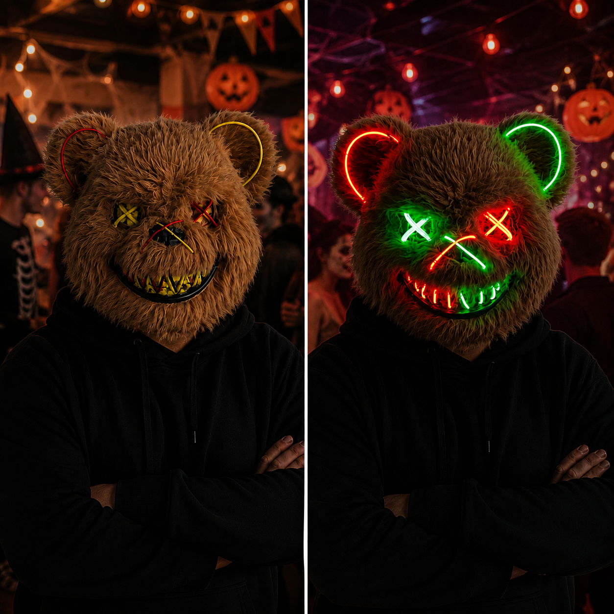 LED-Maske mit Neonlicht und mehreren Leuchtmodi -    Zorenza