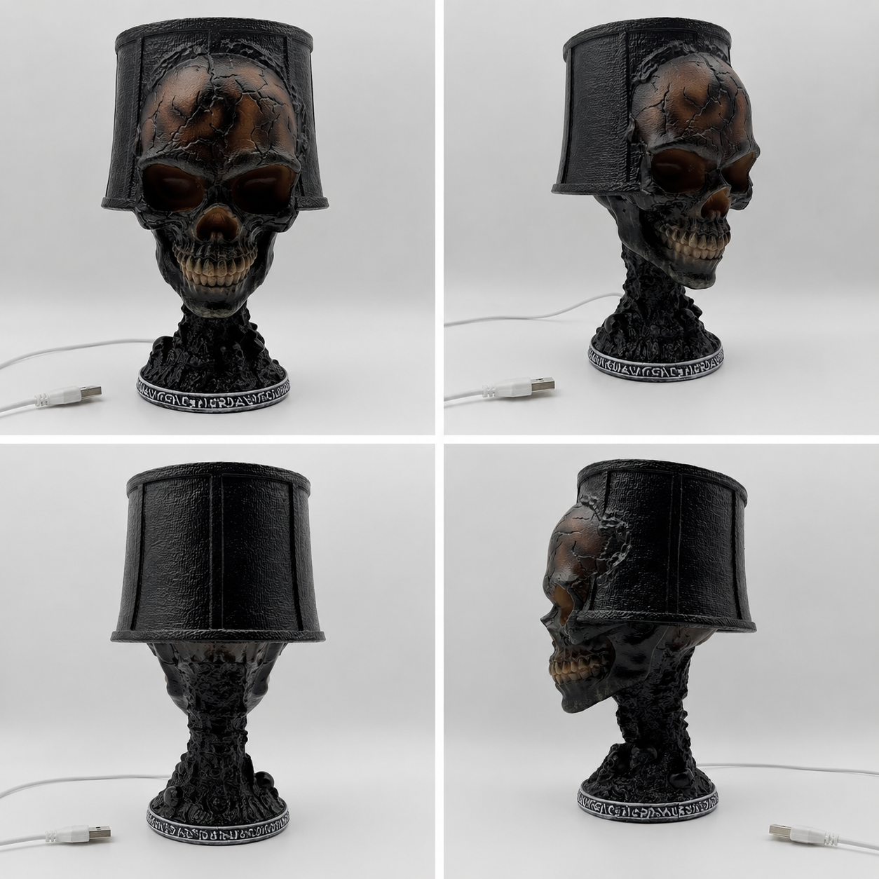 Totenkopf-Lampe Lava-Effekt – Düsteres Design für Schlafzimmer und Gaming-Raum -    Zorenza