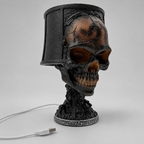 Totenkopf-Lampe Lava-Effekt – Düsteres Design für Schlafzimmer und Gaming-Raum -    Zorenza