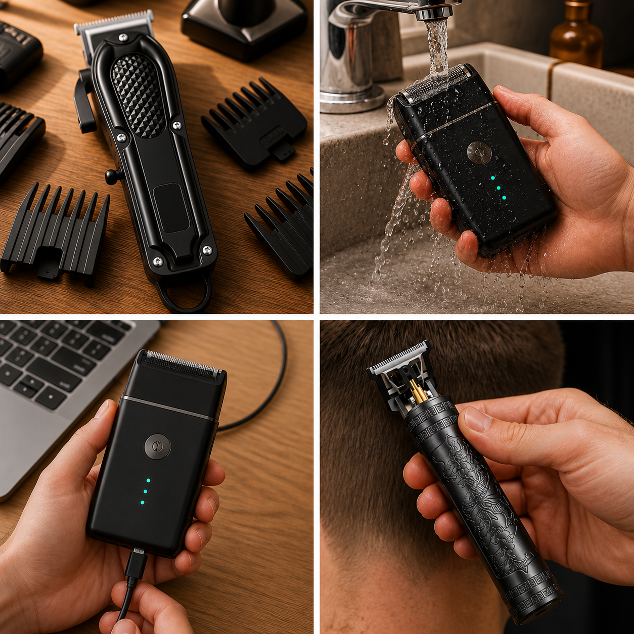 Trimmer-Set 3-teilig – Haarschneider, Barttrimmer und Präzisionstrimmer -    Zorenza