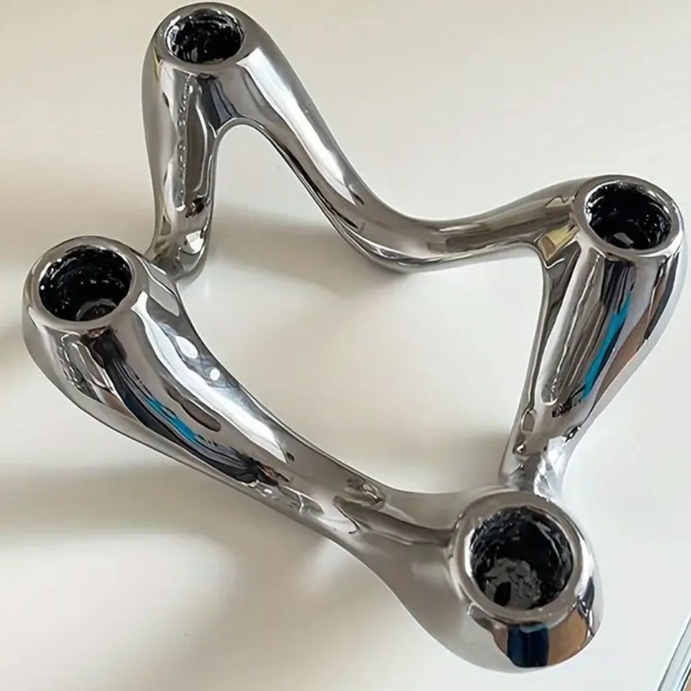 Kerzenhalter Keramik Wellenform 4-armig -    Zorenza
