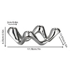 Kerzenhalter Keramik Wellenform 4-armig -    Zorenza