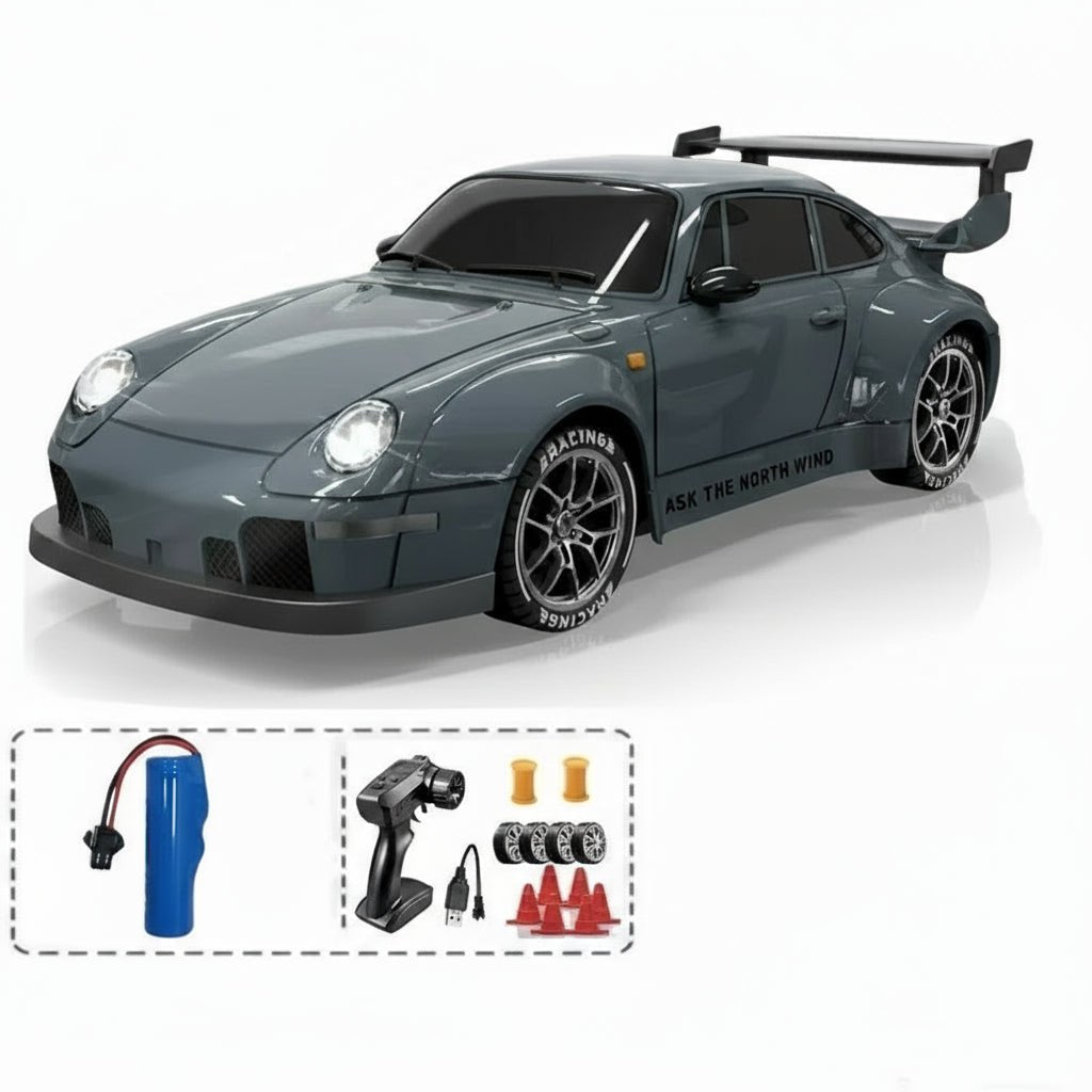 RC-Driftwagen 1:24 mit LED-Beleuchtung und Doppelreifen -    Zorenza