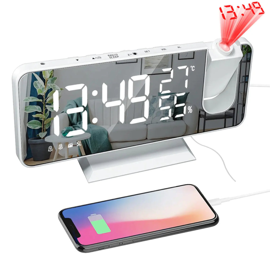 Digitale Projektionsuhr mit LED-Display & FM-Radio Zorenza