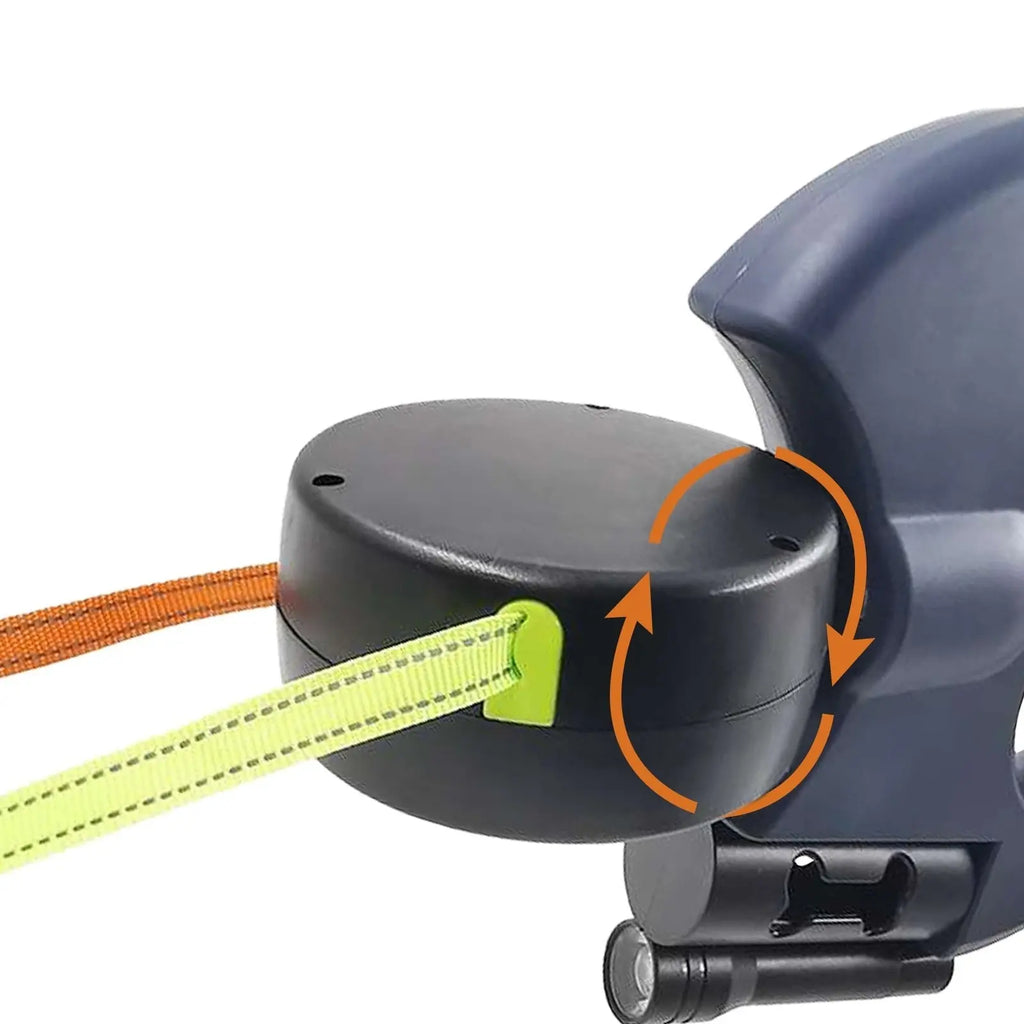 Doppelte Einzieh-Hundeleine mit LED-Taschenlampe – Zwei Hunde gleichzeitig führen Zorenza