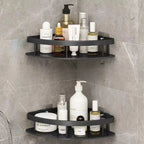 Eck-Duschregal – Bohrloses Aluminium-Wandregal für Bad & Dusche Zorenza