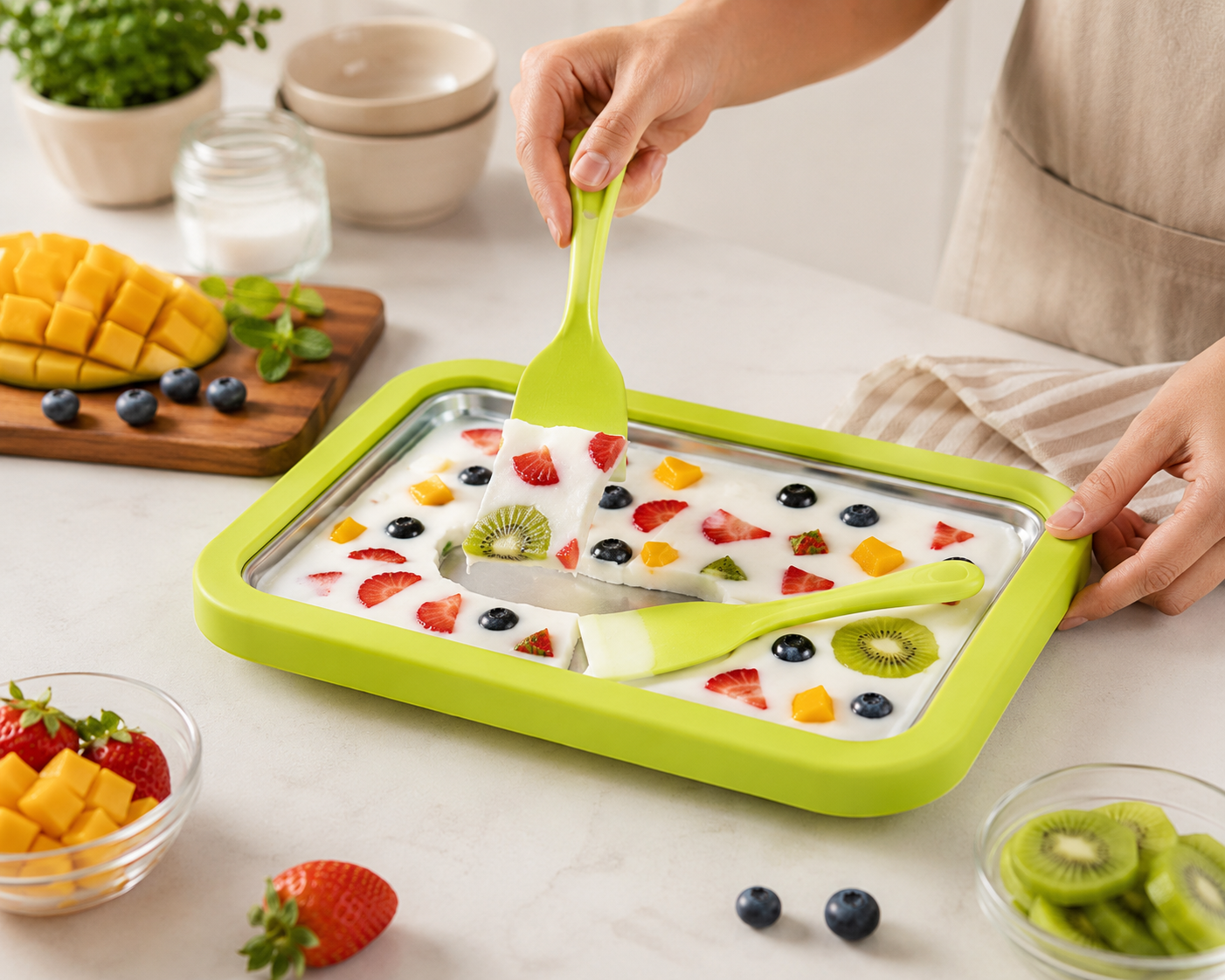 Eisrollenplatte Mini für hausgemachte Ice Cream Rolls -    Zorenza