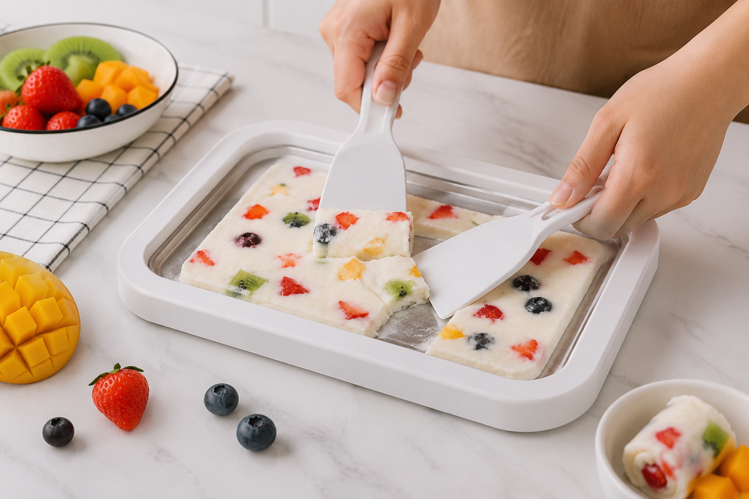 Eisrollenplatte Mini für hausgemachte Ice Cream Rolls -    Zorenza
