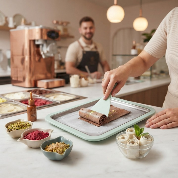 Eisrollenplatte Mini für hausgemachte Ice Cream Rolls -    Zorenza