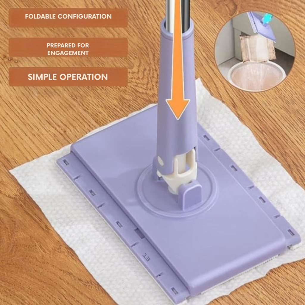 Drehbarer Flachmopp – Berührungsfreies Pad-System - Zorenza