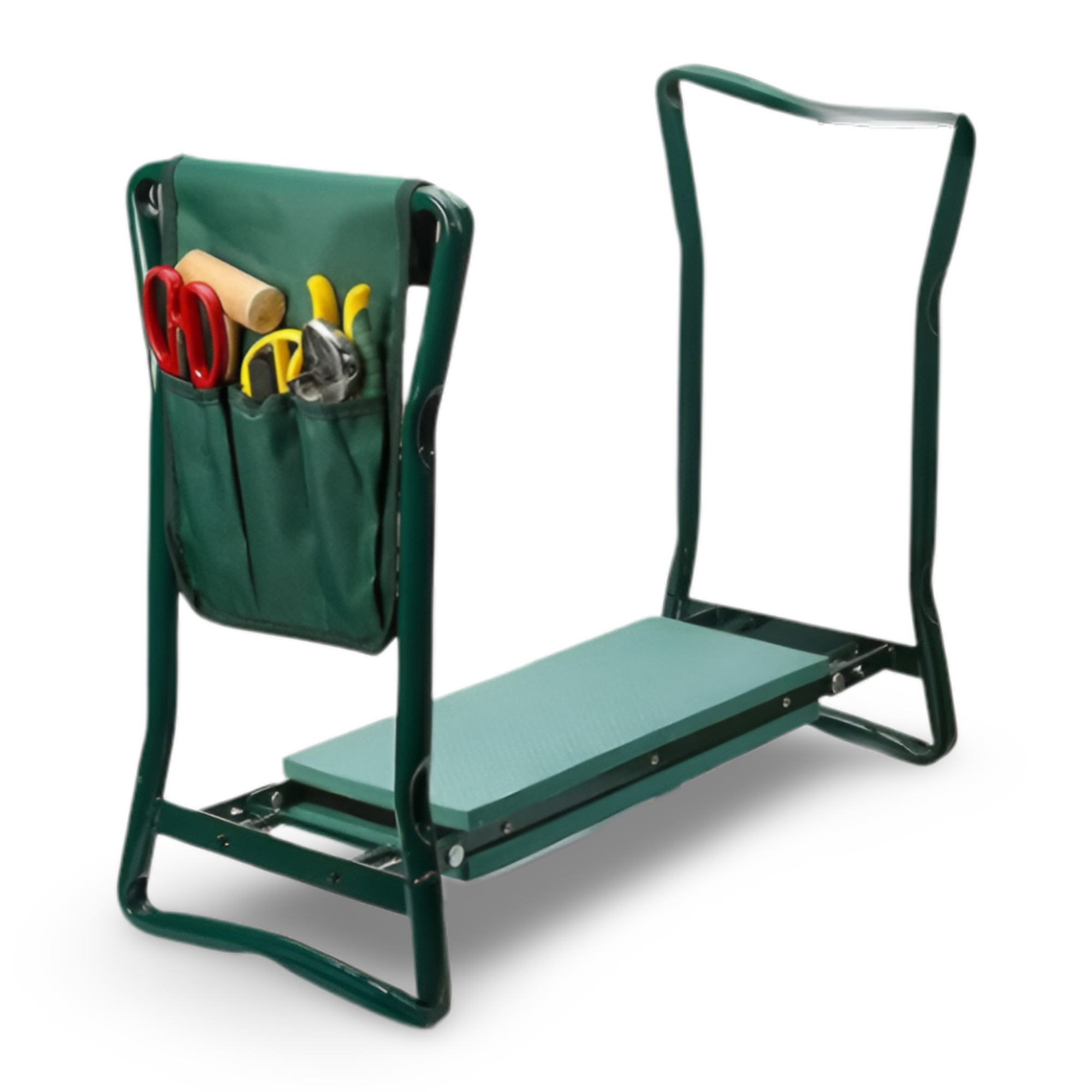 Faltbare Garten-Kniebank mit Sitzfunktion und Werkzeugtasche Zorenza