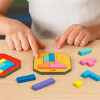 Holzpuzzle Logikspiel mit 108 Bausteinen für Kinder -    Zorenza